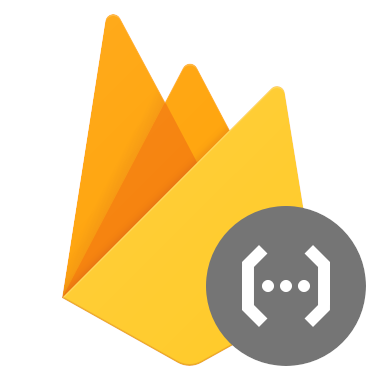 Cloud Function for Firebase logo, stylized flame and ellipsis between angled brackets.